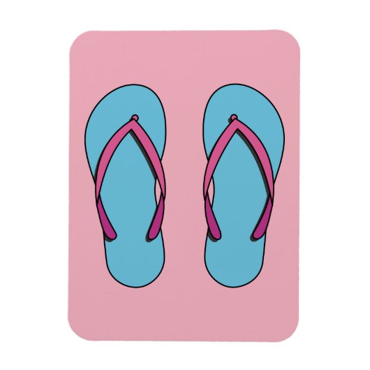 Beach Teenslippers Magneet (Verticaal)