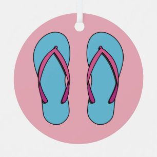 Beach Teenslippers Metalen Ornament
