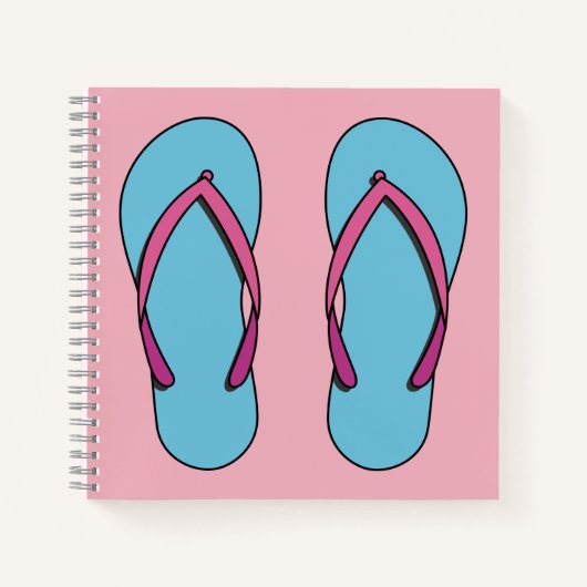 Beach Teenslippers Notitieboek (Voorkant)