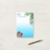 Beach Teenslippers op maat Post-it® Notes (Op bureau)