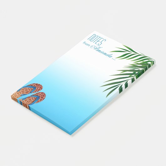 Beach Teenslippers op maat Post-it® Notes (Schuin)