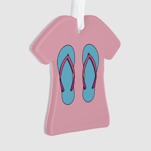 Beach Teenslippers Ornament (voorkant)