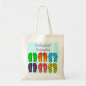 Beach Teenslippers Pattern Weddenschap Bridesmaid Tote Bag (Voorkant)