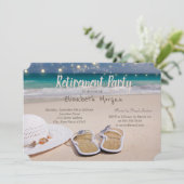 Beach,Teenslippers Pensioenpartij Kaart (Staand voorkant)