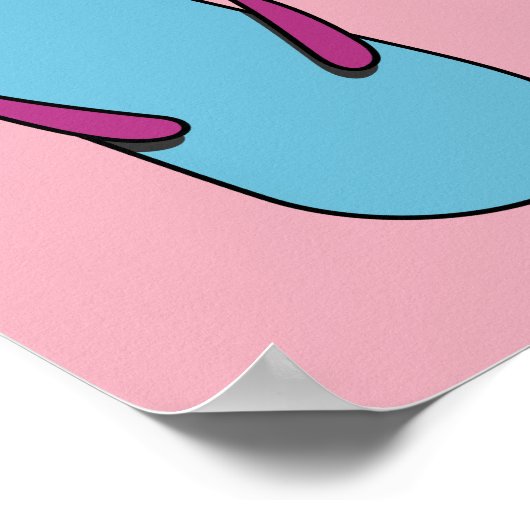 Beach Teenslippers Poster