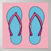 Beach Teenslippers Poster
