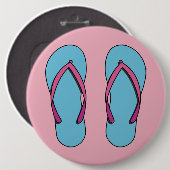 Beach Teenslippers Ronde Button 6,0 Cm (Voorkant /achterkant)
