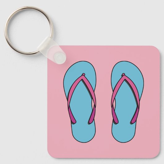 Beach Teenslippers Sleutelhanger (Voorkant)