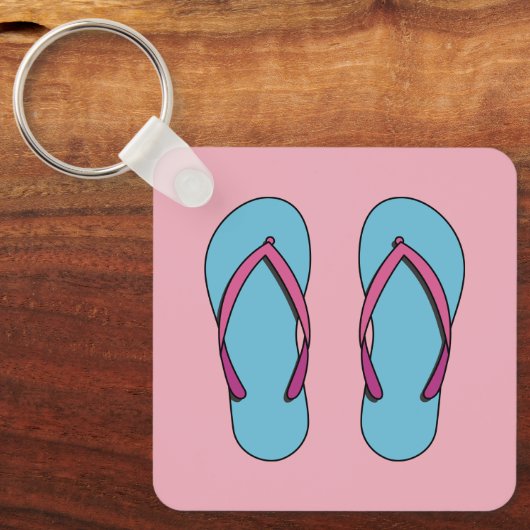 Beach Teenslippers Sleutelhanger (Voorkant)