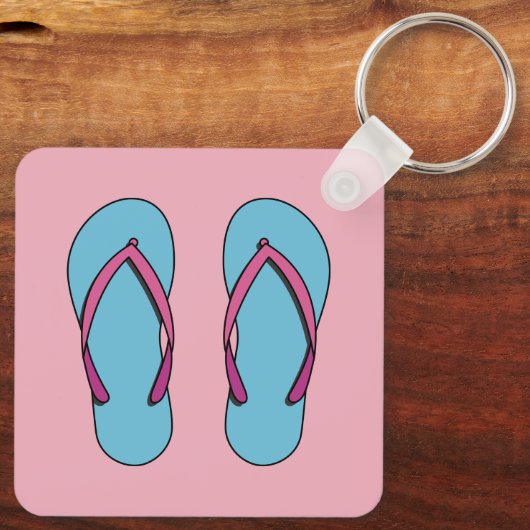 Beach Teenslippers Sleutelhanger (Achterkant)