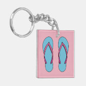 Beach Teenslippers Sleutelhanger (Voorkant Links)