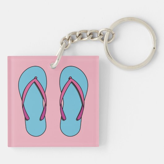 Beach Teenslippers Sleutelhanger (Achterkant)