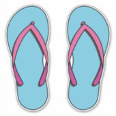Beach Teenslippers Sticker (Voorkant)