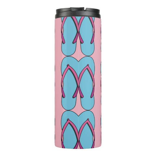 Beach Teenslippers Thermosbeker (Achterkant)