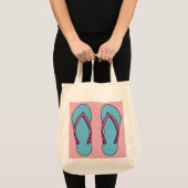 Beach Teenslippers Tote Bag (Voorkant (product))