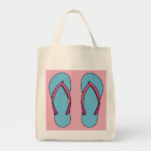 Beach Teenslippers Tote Bag (Voorkant)