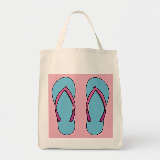 Beach Teenslippers Tote Bag (Voorkant)