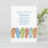 Beach Teenslippers Tropisch kleurrijk Kaart (Staand voorkant)