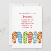 Beach Teenslippers Tropisch kleurrijk Kaart (Voorkant)