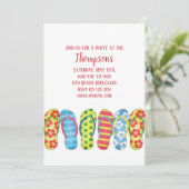 Beach Teenslippers Tropisch kleurrijk Kaart (Staand voorkant)