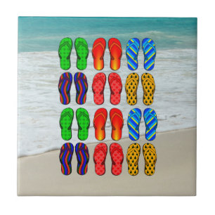 Beach Teenslippers, Vacation Fun Tegeltje