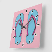 Beach Teenslippers Vierkante Klok (Hoek)