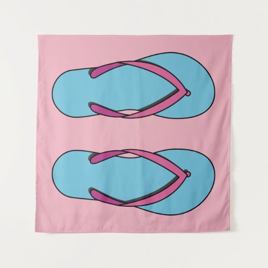 Beach Teenslippers Wandkleed (Voorkant (horizontaal))