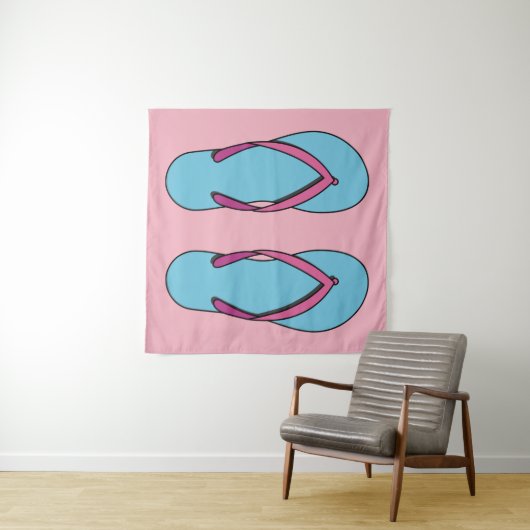 Beach Teenslippers Wandkleed (In Situ (horizontaal))