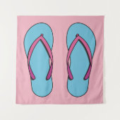 Beach Teenslippers Wandkleed (Voorkant)