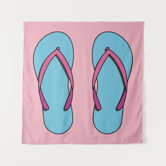 Beach Teenslippers Wandkleed (Voorkant)