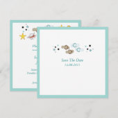 Beach Teenslippers Weddenschap Save the Date (Voorkant / Achterkant)