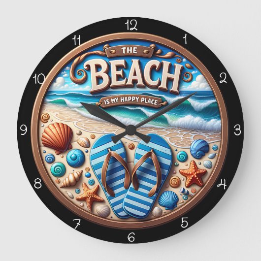 Beach Teenslippers welkomstklok Grote Klok (Voorkant)