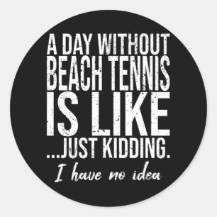 Beach Tennis grappig cadeau voor sport Ronde Sticker