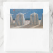 Beach Tents Brittany 2012 Rechthoekige Sticker (Tas)