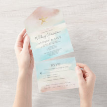 Beach THALIN-ONE Wedding Invitation