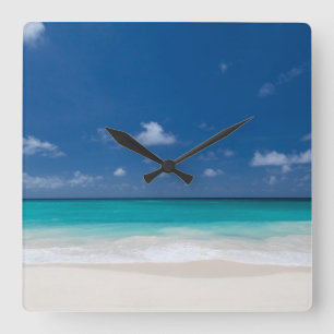 Beach Thapy Gifts Large Square Wall klok