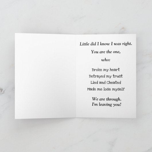 [Beach] The One - Breakup Kaart (Binnen)