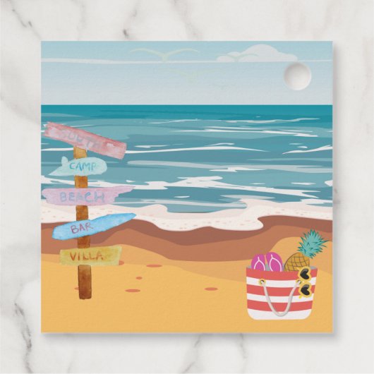 Beach Thed Bedankjes Labels (Achterkant)