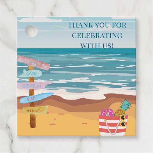 Beach Thed Bedankjes Labels (Voorkant)