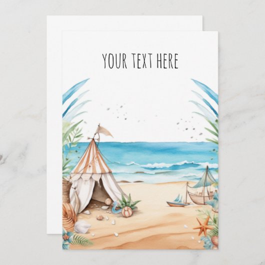 Beach Thed Kaart (Voorkant / Achterkant)