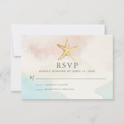 Beach Thed RSVP-kaart RSVP Kaartje (Voorkant)