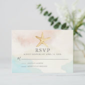 Beach Thed RSVP-kaart RSVP Kaartje (Staand voorkant)