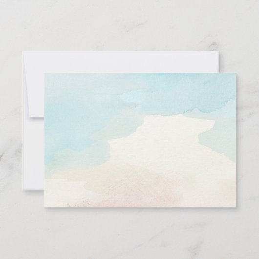 Beach Thed RSVP-kaart RSVP Kaartje (Achterkant)