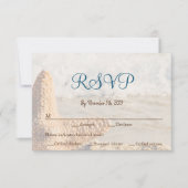 Beach Thed Wedding RSVP Kaartje (Voorkant)