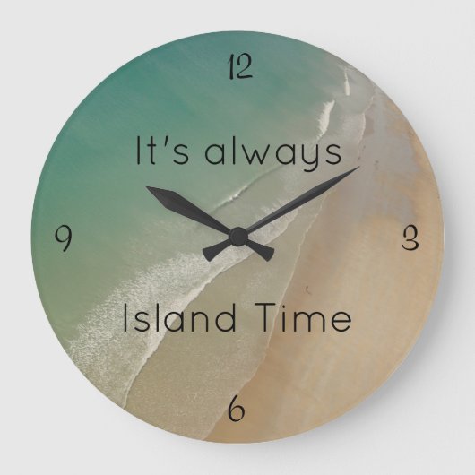 Beach Thees, Island Time Clock Grote Klok (Voorkant)