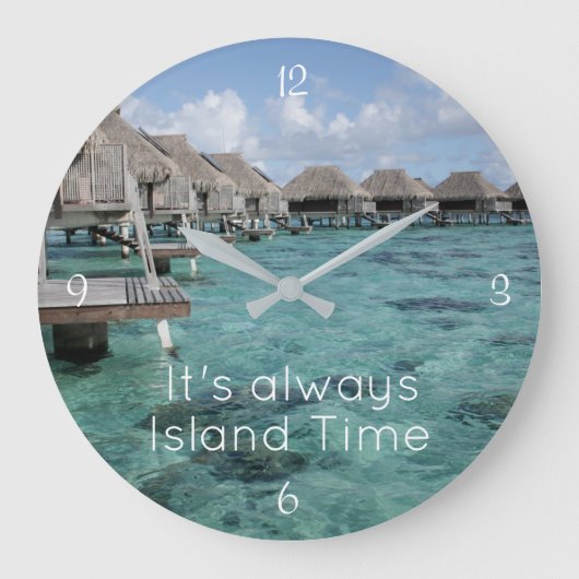 Beach Thees, Island Time Clock Grote Klok (Voorkant)