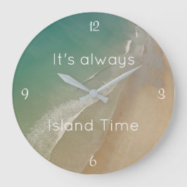 Beach Thees, Island Time Clock Grote Klok