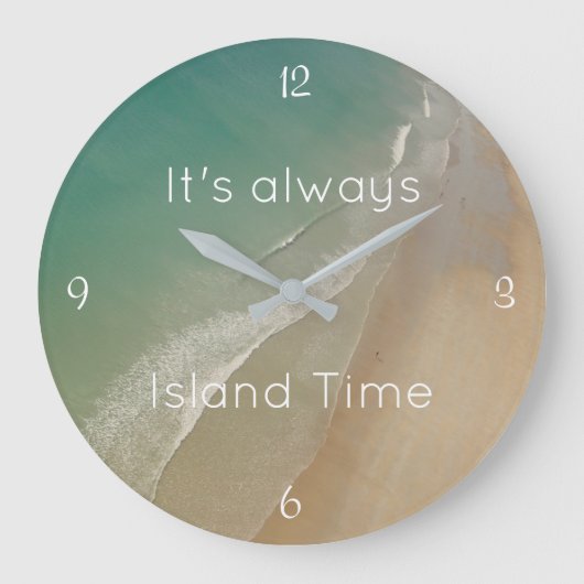 Beach Thees, Island Time Clock Grote Klok (Voorkant)