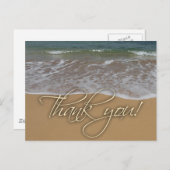Beach thema Bedankt Briefkaart (Voorkant / Achterkant)