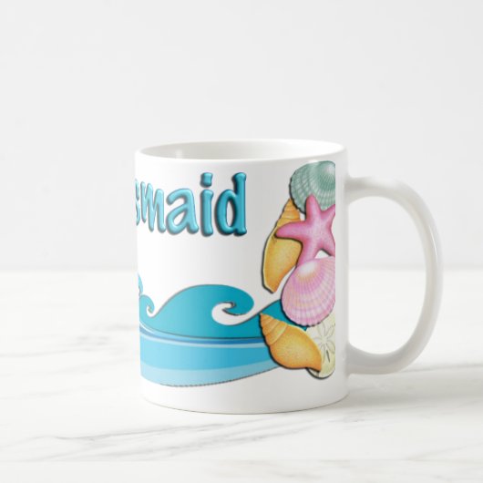 Beach thema Bridesmaid gift koffie mok cup (Rechts)
